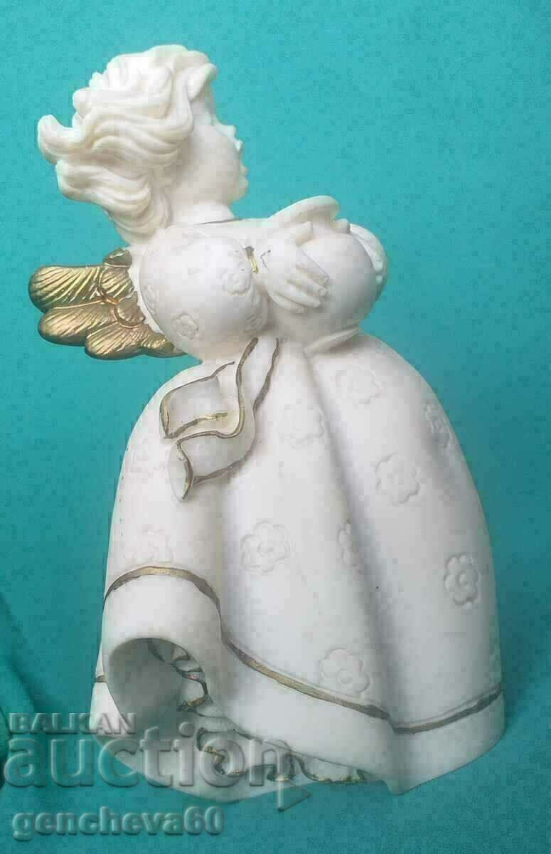 Auction Christmas Angel large original alabaster figure Auction Christmas Angel large original alabaster figure