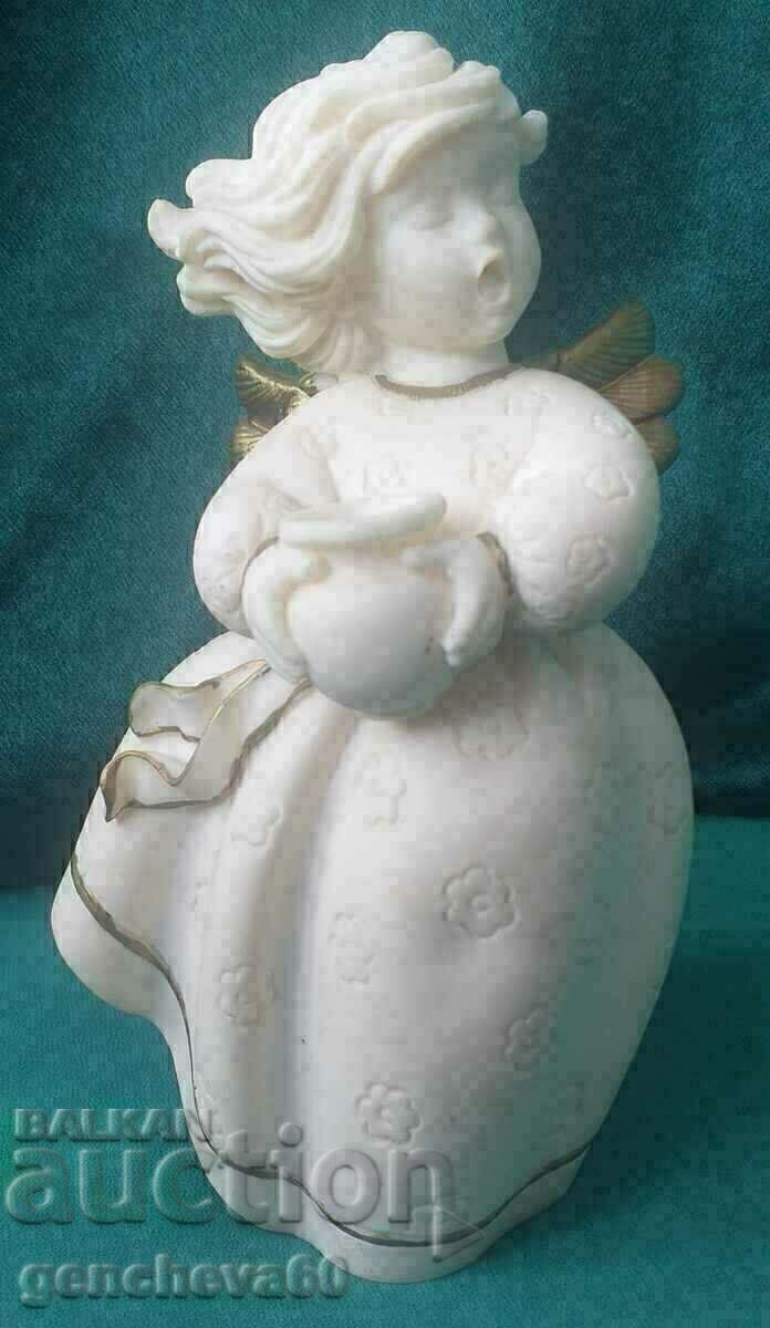 Delivery of Christmas Angel large original alabaster figure Delivery of Christmas Angel large original alabaster figure
