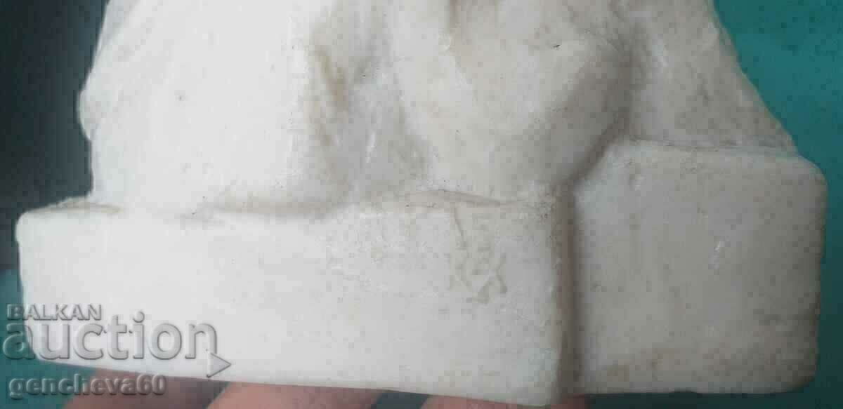 Auction Rare Russian Authorial Sculpture, Alabaster Bust Auction Rare Russian Authorial Sculpture, Alabaster Bust