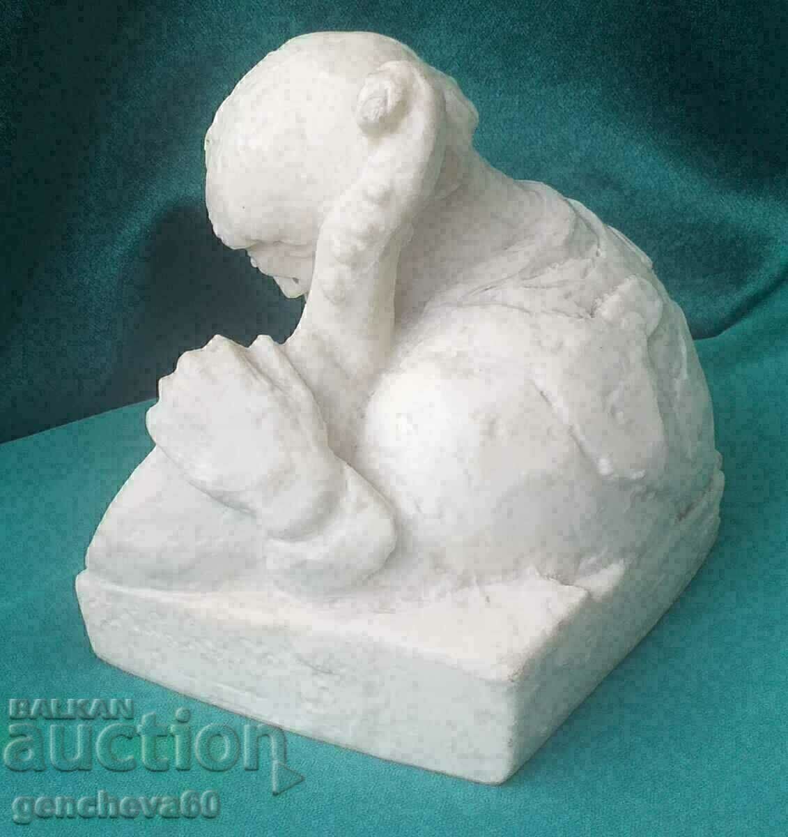 Livrarea SCULPTURĂ RUSĂ DE AUTOR RARĂ, bust din alabastru Livrarea SCULPTURĂ RUSĂ DE AUTOR RARĂ, bust din alabastru