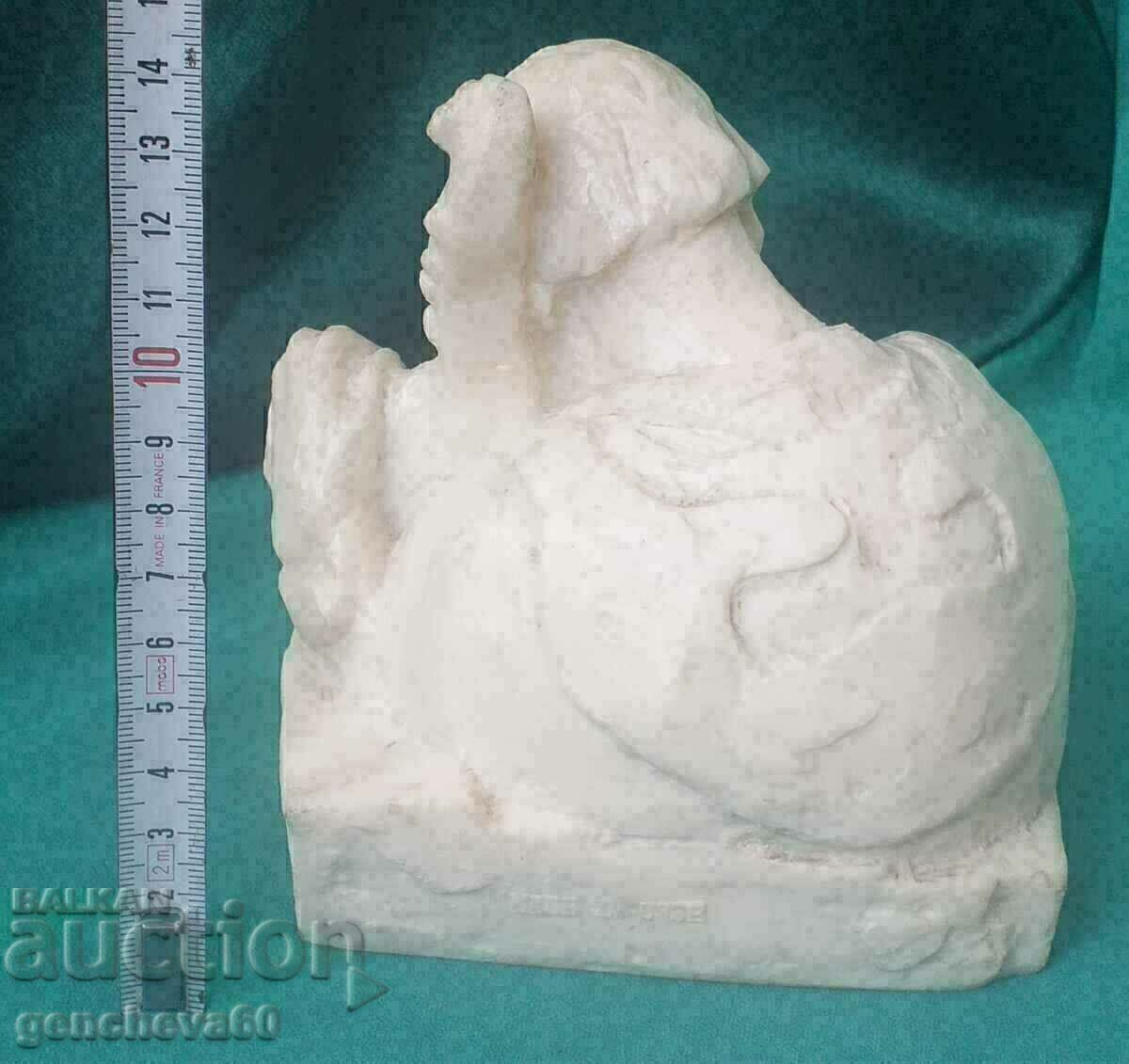 Rare Russian Authorial Sculpture, Alabaster Bust - 5 Rare Russian Authorial Sculpture, Alabaster Bust - 5