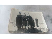 Photo Five soldiers in winter