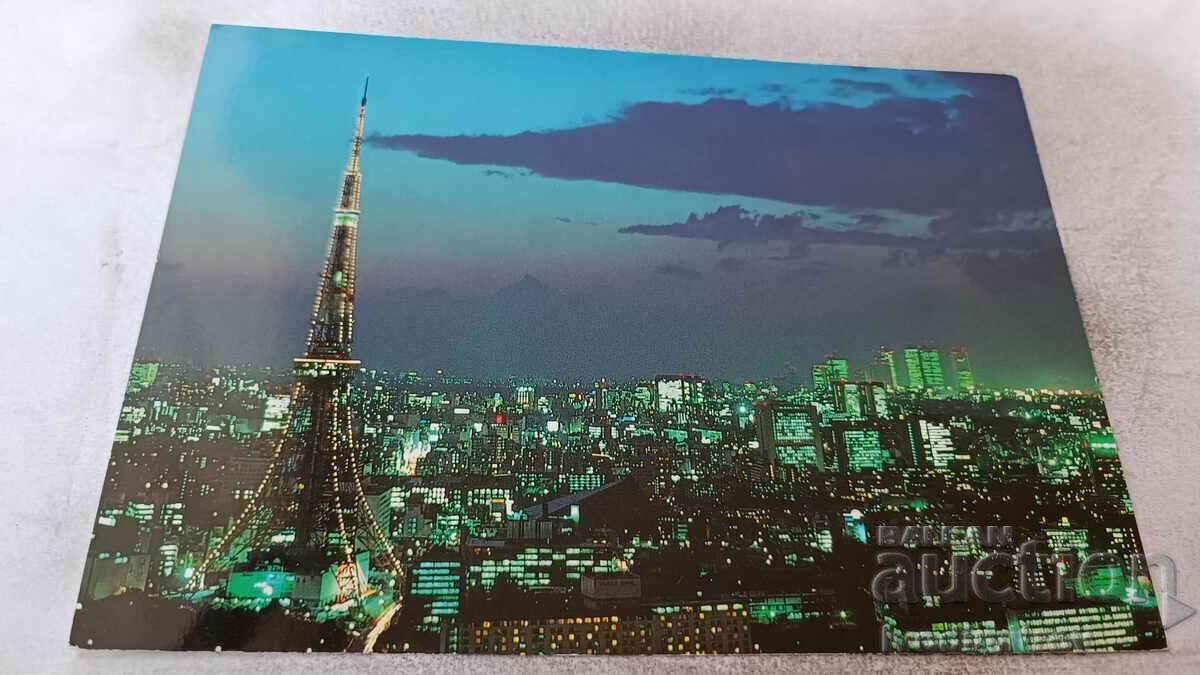 Καρτ ποστάλ Τόκιο Η μεγάλη θέα τη νύχτα