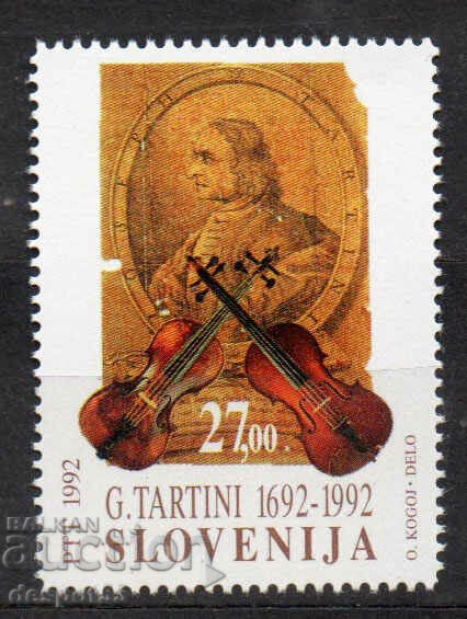 1992. Slovenia. 300 de ani de la nașterea lui Giuseppe Tartini.