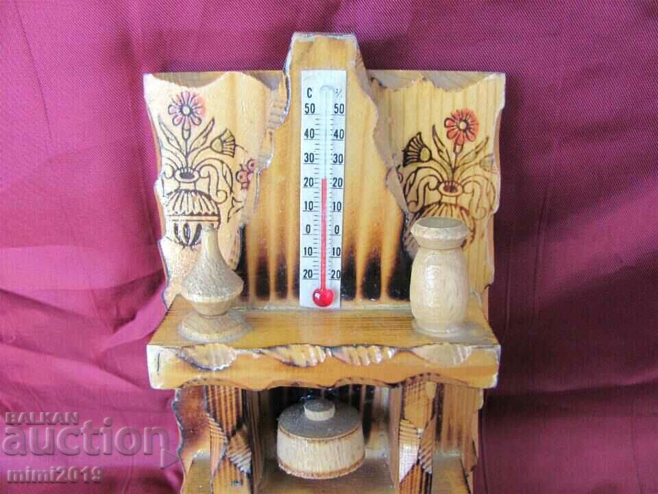 Decorative thermometer - wooden shelf-hanger - 5 Decorative thermometer - wooden shelf-hanger - 5