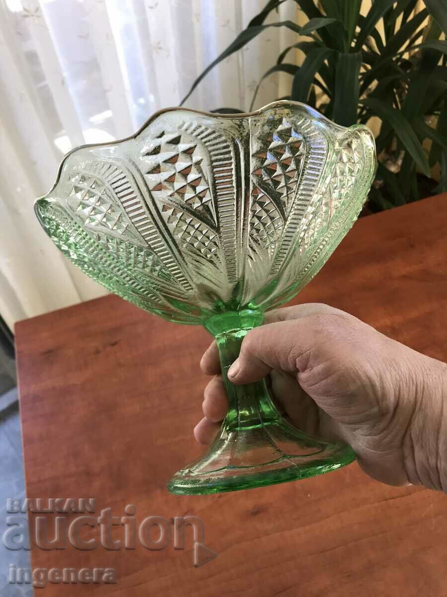 FRUCTIERA, BOWL CHAIR THICK GLASS EMBOSSED FROM SOCA with price 42.00 BGN | € 21.47