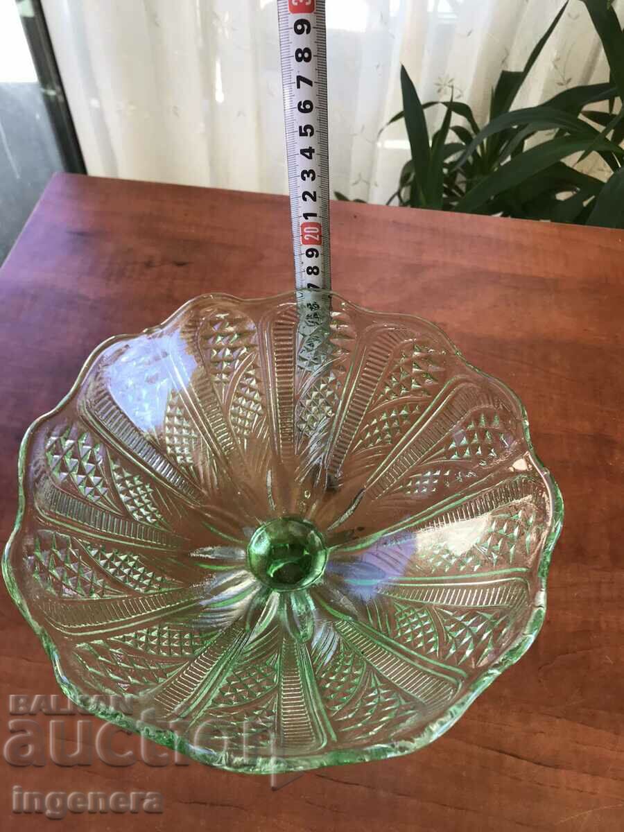 Auction  FRUCTIERA, BOWL CHAIR THICK GLASS EMBOSSED FROM SOCA