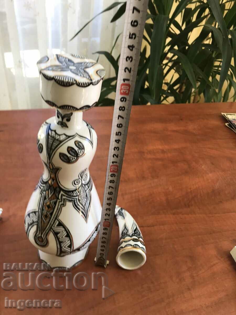 PORCELAIN BOTTLE WITH TWO GLASSES UNIQUE with price € 49.90 | 97.60 BGN