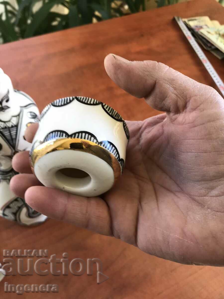 PORCELAIN BOTTLE WITH TWO GLASSES UNIQUE - 5 PORCELAIN BOTTLE WITH TWO GLASSES UNIQUE - 5