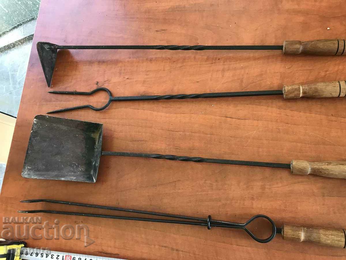 Delivery of WROUGHT IRON FIREPLACE STAND WITH ACCESSORIES Delivery of WROUGHT IRON FIREPLACE STAND WITH ACCESSORIES