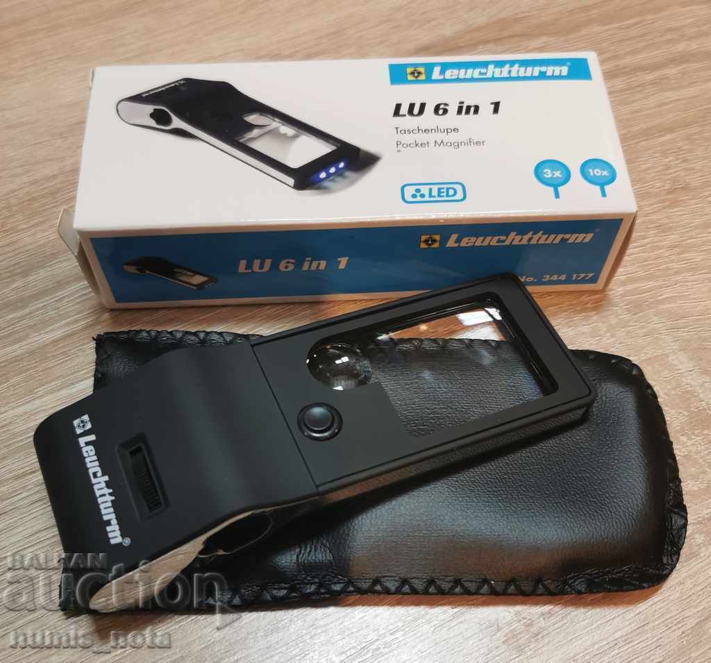 Licitație lupa 6 in 1 pe Leuchtturm 3x 10x 15x Licitație lupa 6 in 1 pe Leuchtturm 3x 10x 15x