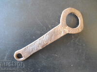 Old wrought latch, engraved