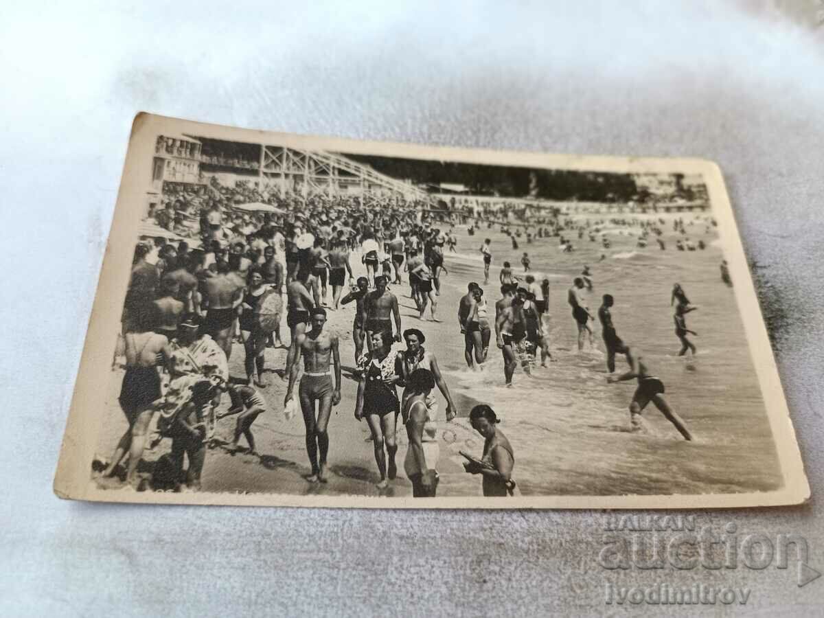 Пощенска картичка Варна Морските бани Гр. Пасковъ 1941