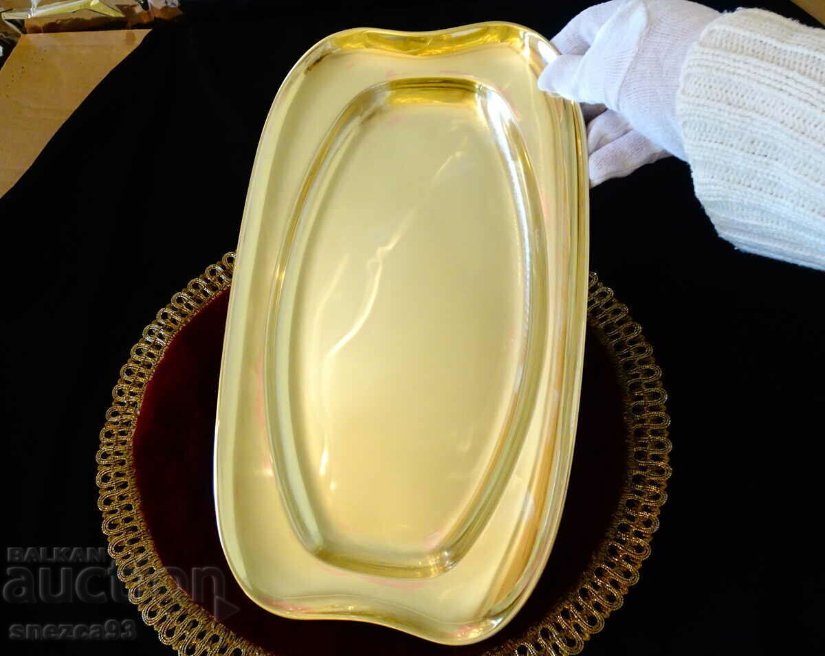 Delivery of Bronze serving dish, platter 34 cm Delivery of Bronze serving dish, platter 34 cm