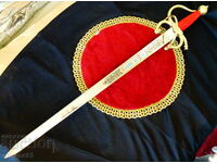 Antique sword Colada del Cid, Toledo, gilded.