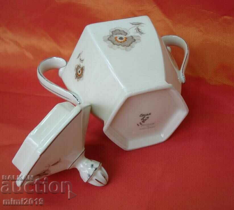 Porcelain Sugar Bowl, marked EPIAG KARLSBAD - 5 Porcelain Sugar Bowl, marked EPIAG KARLSBAD - 5