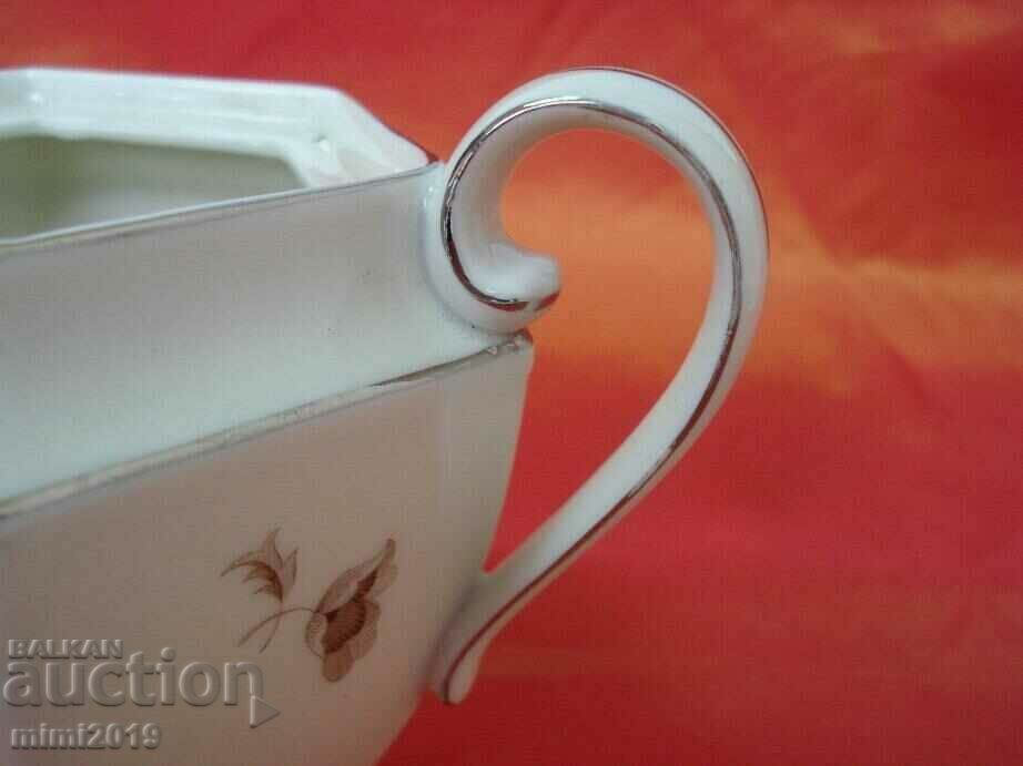 Porcelain Sugar Bowl, marked EPIAG KARLSBAD - 6 Porcelain Sugar Bowl, marked EPIAG KARLSBAD - 6