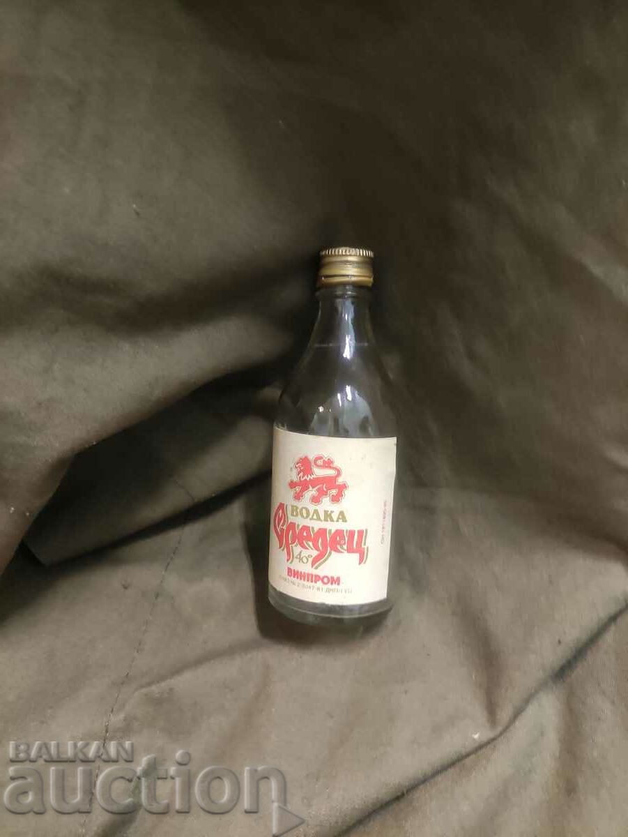 small bottle of vodka "Sredets" - "cartridge" NRB
