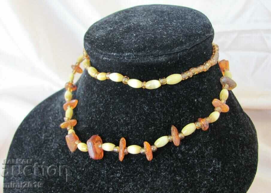 Women's Necklace and Ring Set - natural amber with price 31.50 BGN | € 16.11 Women's Necklace and Ring Set - natural amber with price 31.50 BGN | € 16.11