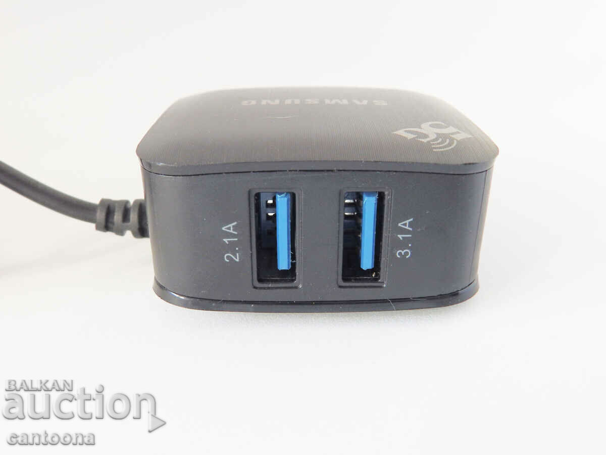 Fast charger with 2 USB ports and TYPE C connector, 3.1 A with price 10.98 BGN | € 5.61 Fast charger with 2 USB ports and TYPE C connector, 3.1 A with price 10.98 BGN | € 5.61