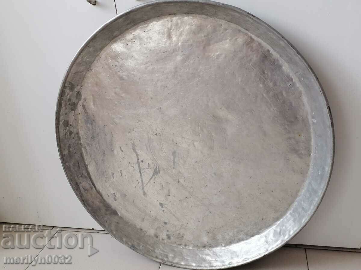 Delivery of Large Christmas Pie Pan Blue Copper Copper Dish Delivery of Large Christmas Pie Pan Blue Copper Copper Dish