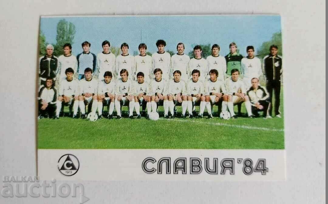 1984 SOCA CALENDAR CALENDAR SOCA SLAVIA FOOTBALL