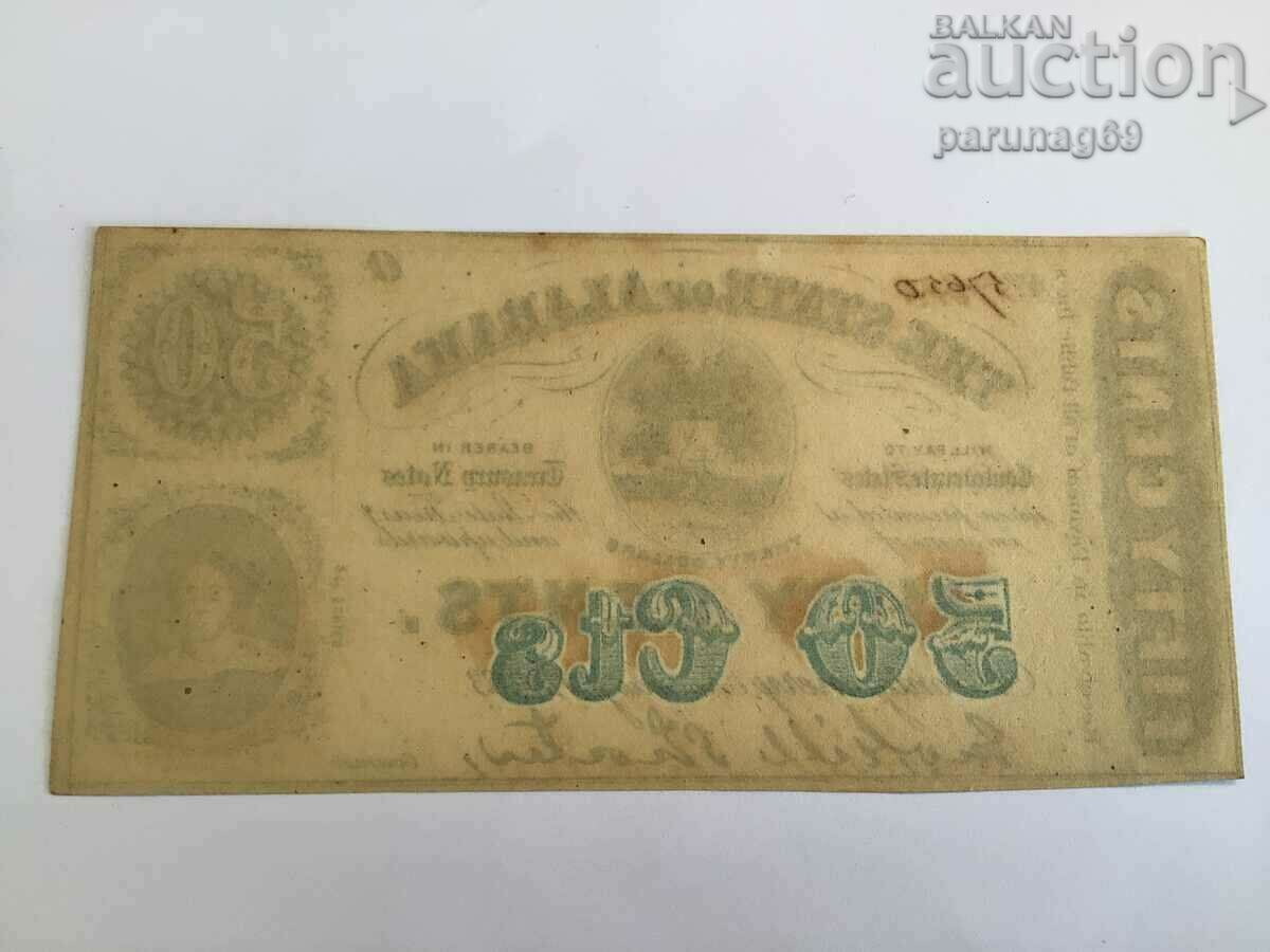 USA 50 cents 1863 THE STATE of ALABAMA (OR) with price 180.00 BGN | € 92.03