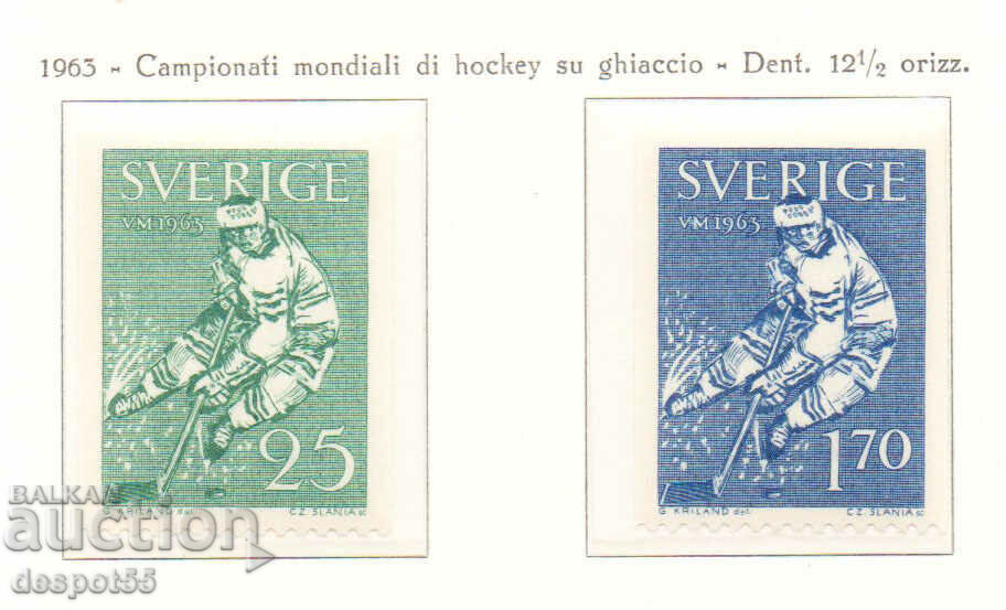 1963. Швеция. Световно първенство по хокей на лед.