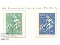 1963. Suedia. Cupa Mondială de hochei pe gheață.