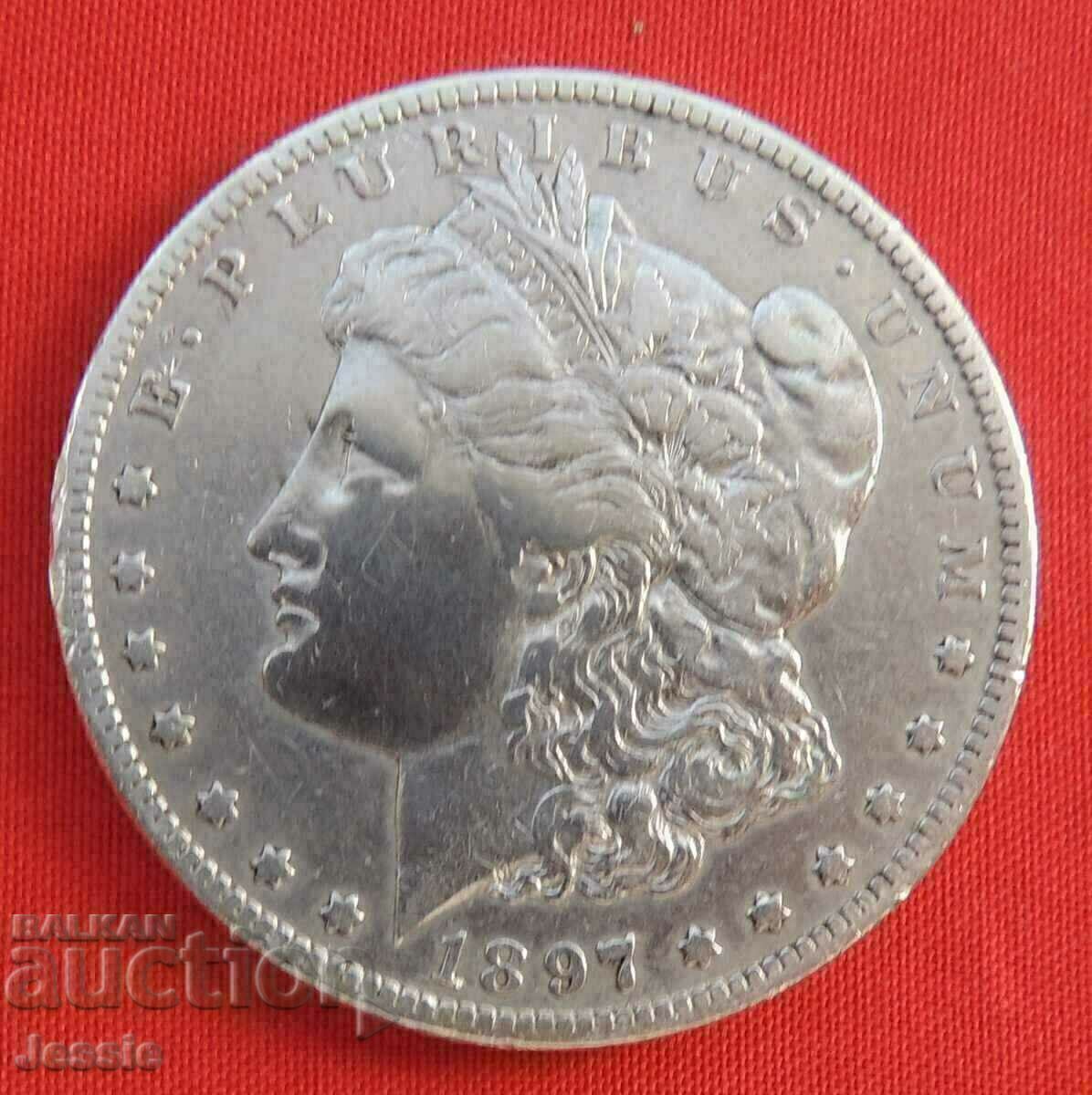 1 dolar 1897 SUA Morgan Silver New Orleans NU FĂCUT ÎN CHINA cu preț € 72.31 | 141.43 BGN
