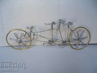 №*6891 стара фигура - велосипед   - изработен от тел