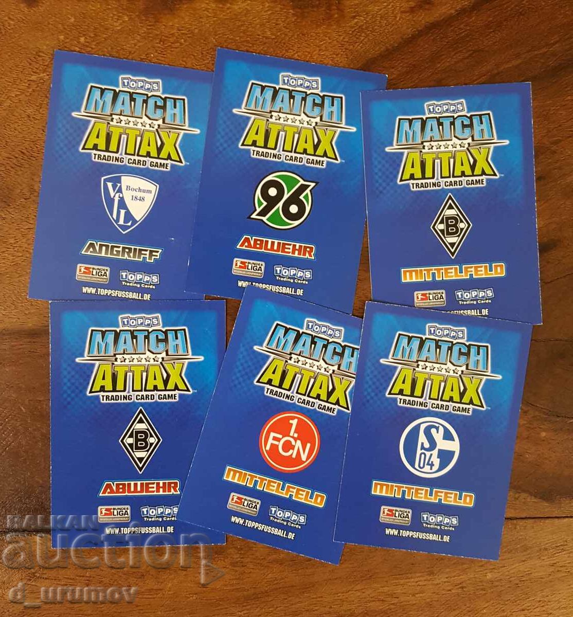 Topps Football Player Cards. Bundesliga 2008-2009 – 30 pcs. - 6 Topps Football Player Cards. Bundesliga 2008-2009 – 30 pcs. - 6