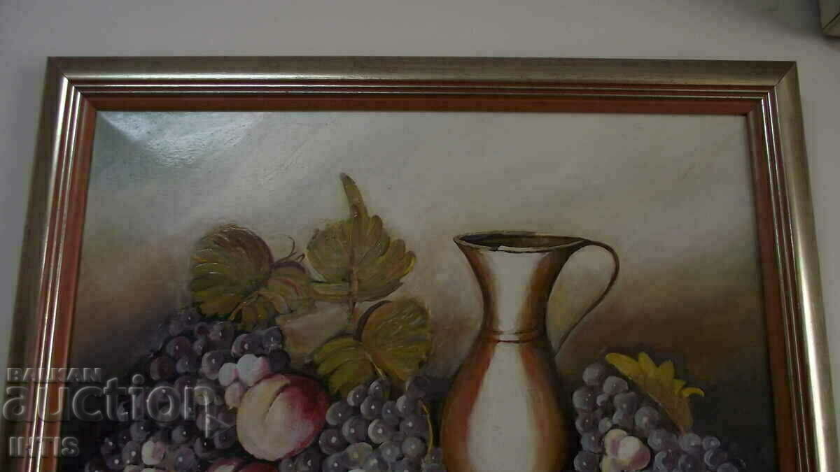 Auction OLD painting - / Still life / - oil - Super - Auction OLD painting - / Still life / - oil - Super -