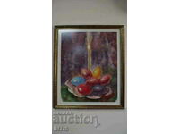 OLD Painting - Watercolor - Easter Easter Eggs - Excellent