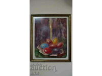 OLD Painting - Watercolor - Easter Easter Eggs - Excellent