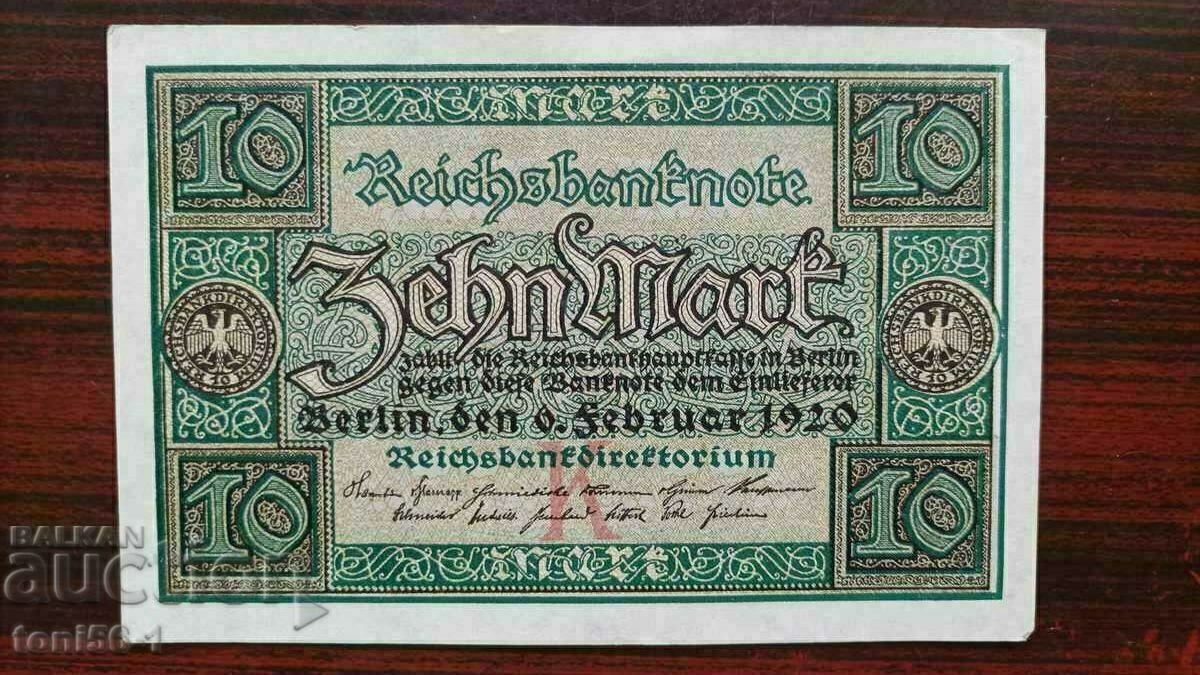 Germania 10 timbre 1920 aUNC - din colectie