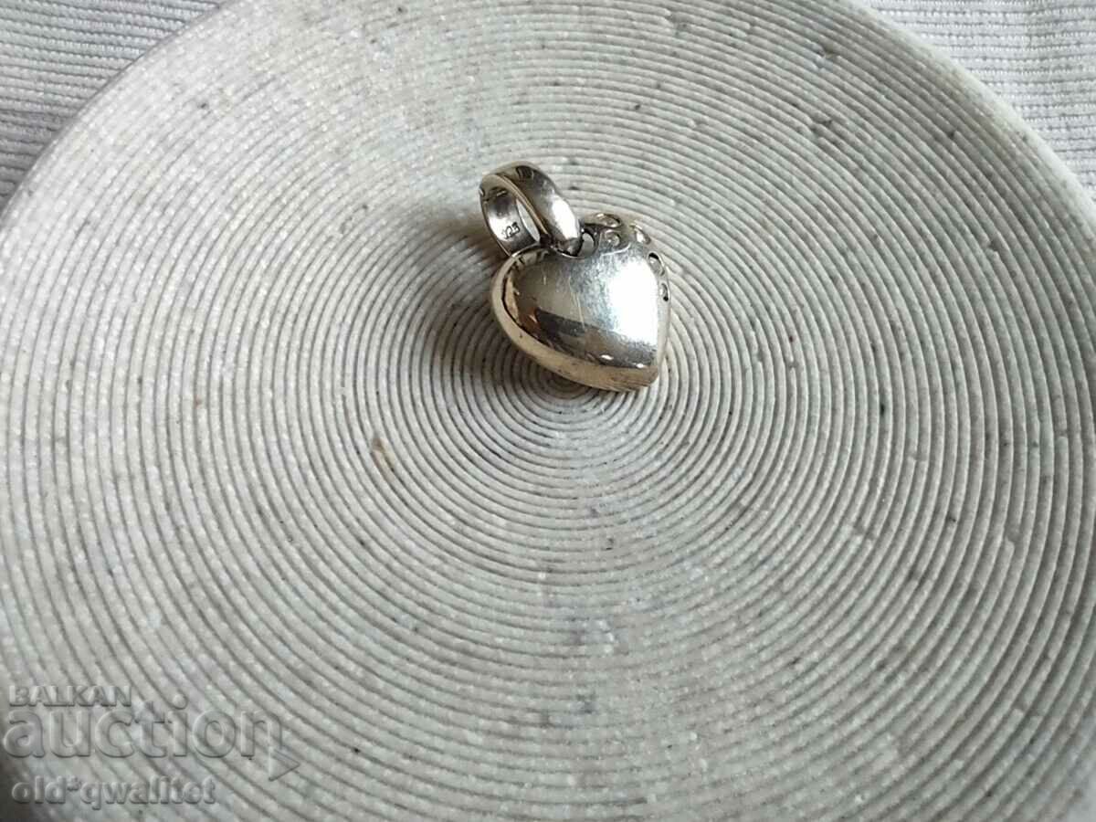 Medallion - silver with gilding, HEART - 5 Medallion - silver with gilding, HEART - 5