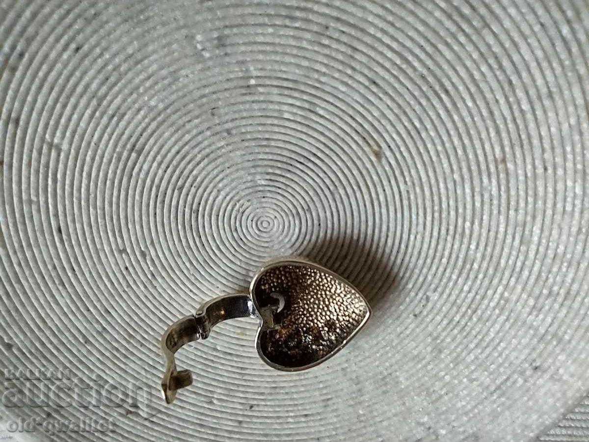 Medallion - silver with gilding, HEART - 6 Medallion - silver with gilding, HEART - 6