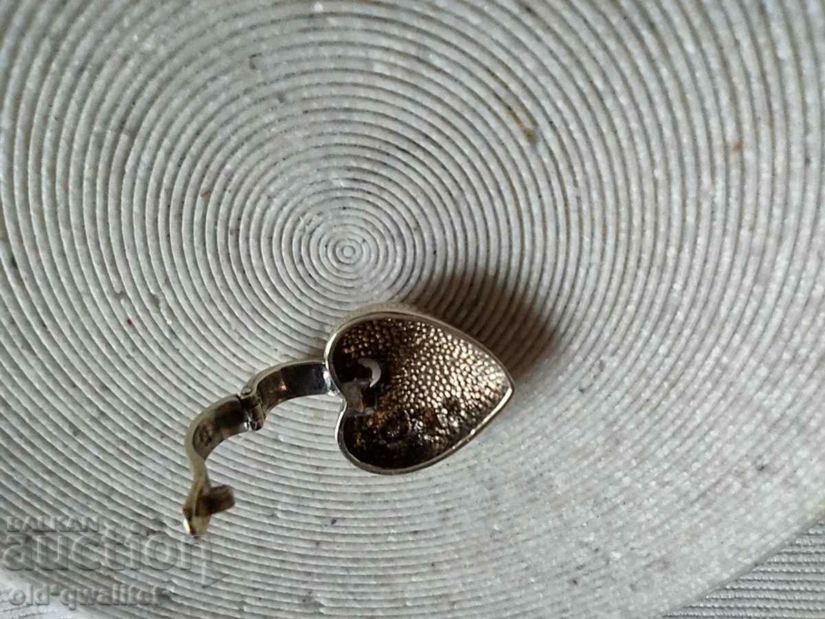 Medallion - silver with gilding, HEART - 7 Medallion - silver with gilding, HEART - 7