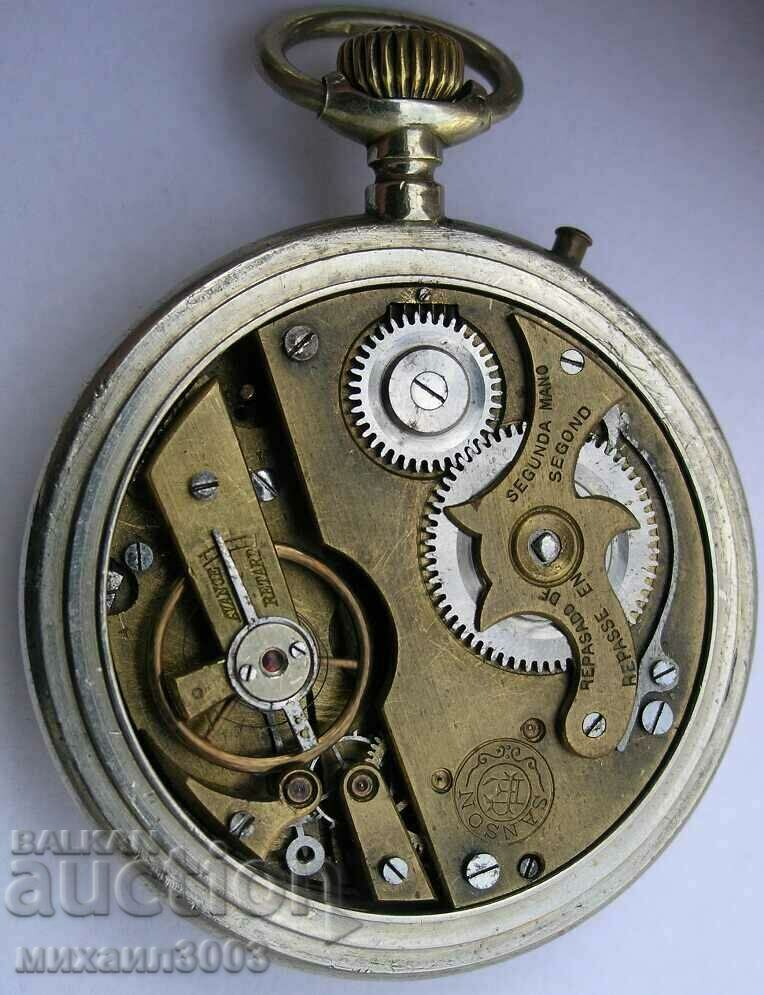 SWISS POCKET WATCH SANSON F.E. SINCE THE END OF THE 19TH CENTURY - 5