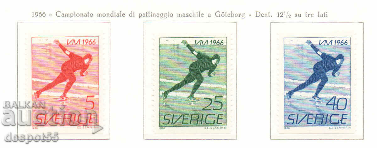 1966. Suedia. Campionatele Mondiale de patinaj.