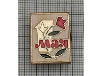MAY 1 LABOR DAY FLOWER RUSSIA BADGE