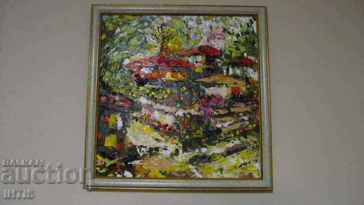 OLD painting - / Landscape - old houses / - oil - Super - with price 300.00 BGN | € 153.39 OLD painting - / Landscape - old houses / - oil - Super - with price 300.00 BGN | € 153.39