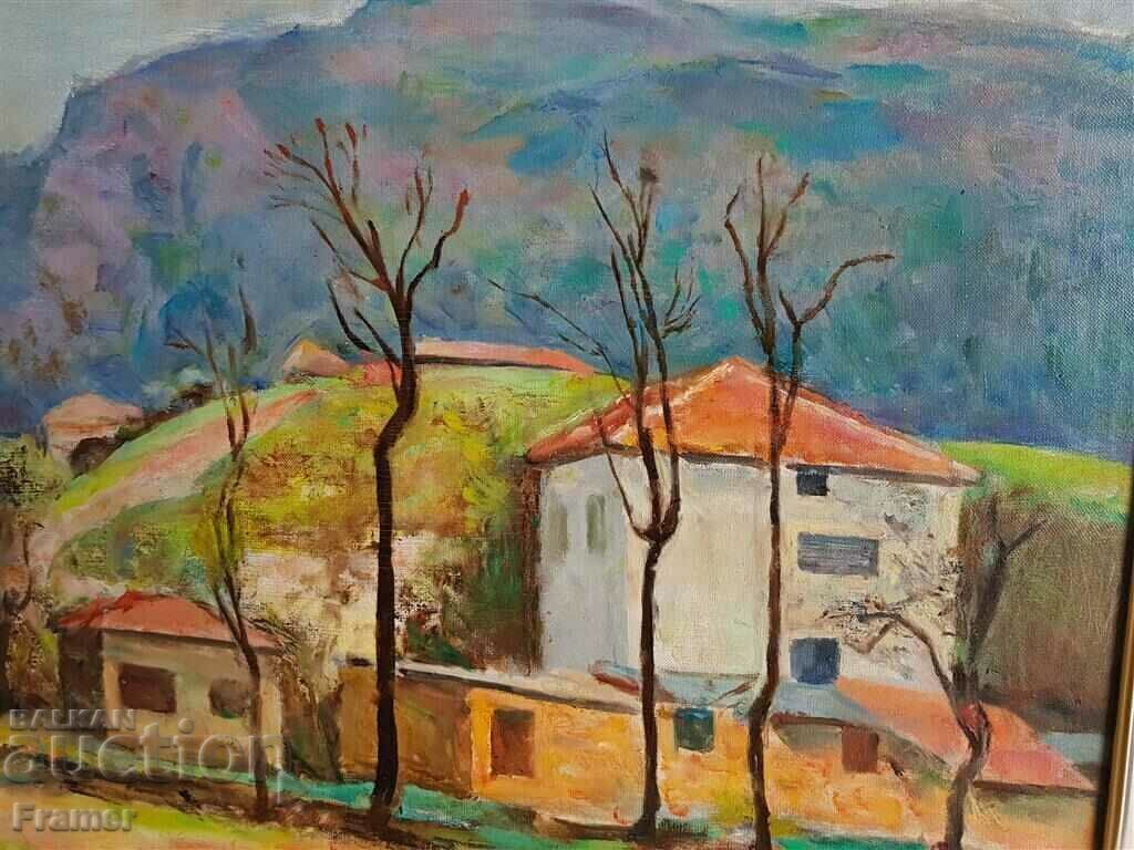 Παράδοση ZDRAVKO ALEXANDROV 1911 - 1998 Τοπίο άνοιξη 1992 λάδι