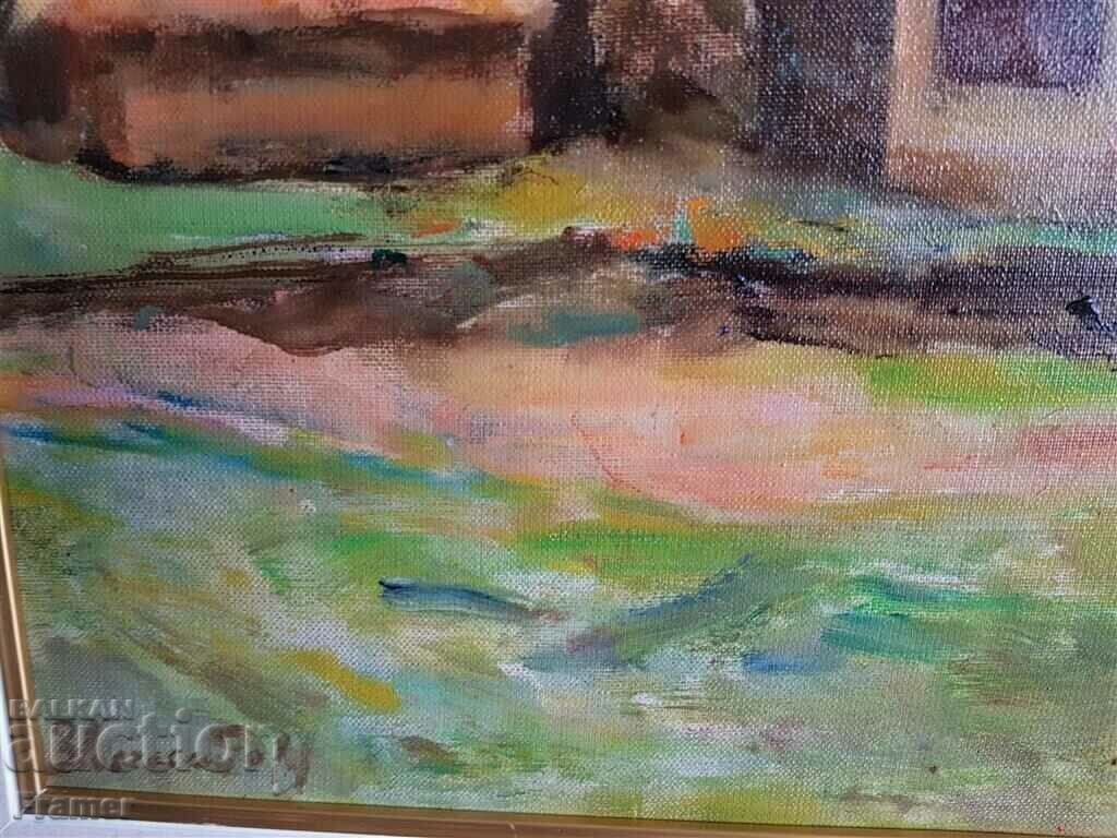 ZDRAVKO ALEXANDROV 1911 - 1998 Τοπίο άνοιξη 1992 λάδι - 6