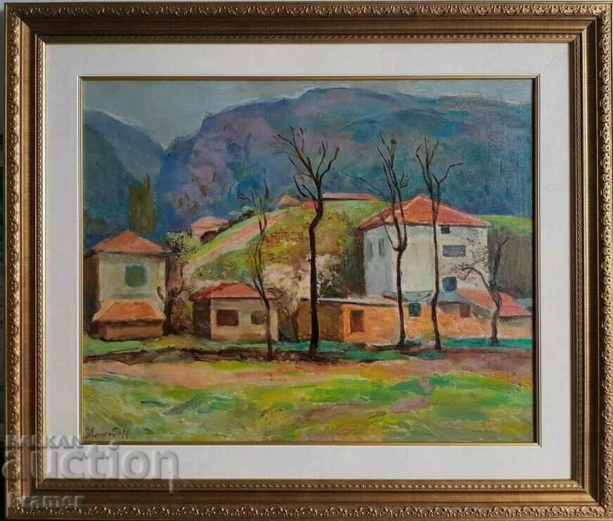 ZDRAVKO ALEXANDROV 1911 - 1998 Τοπίο άνοιξη 1992 λάδι