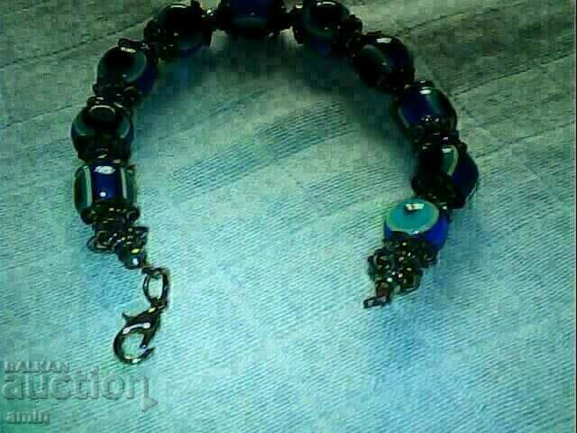 old natural blue glass bracelet on a blue eye with price 10.00 BGN | € 5.11 old natural blue glass bracelet on a blue eye with price 10.00 BGN | € 5.11