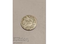 1/2 франк Швейцария 1934 г сребърни