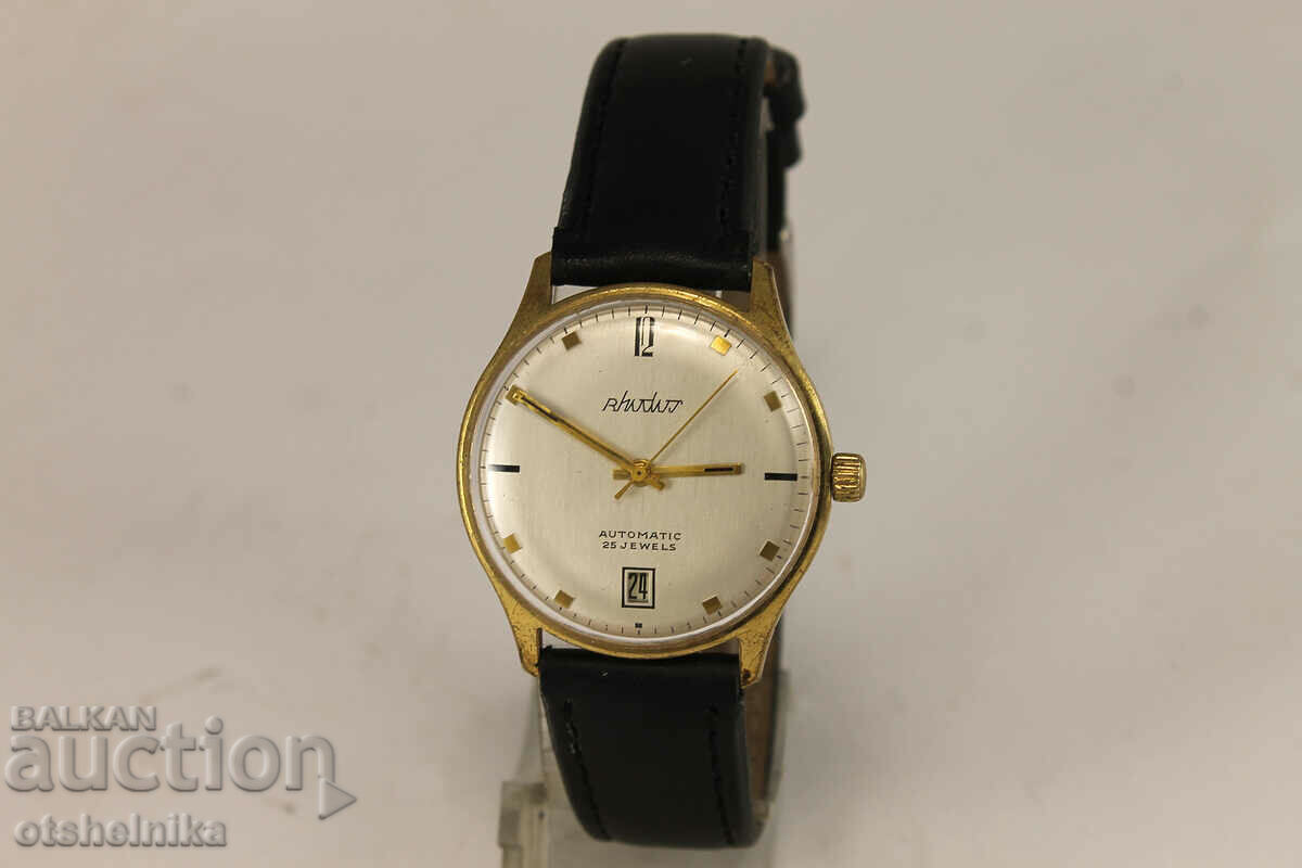 1960's RHUDUS Duromat 25J Немски  Позлатен Часовник