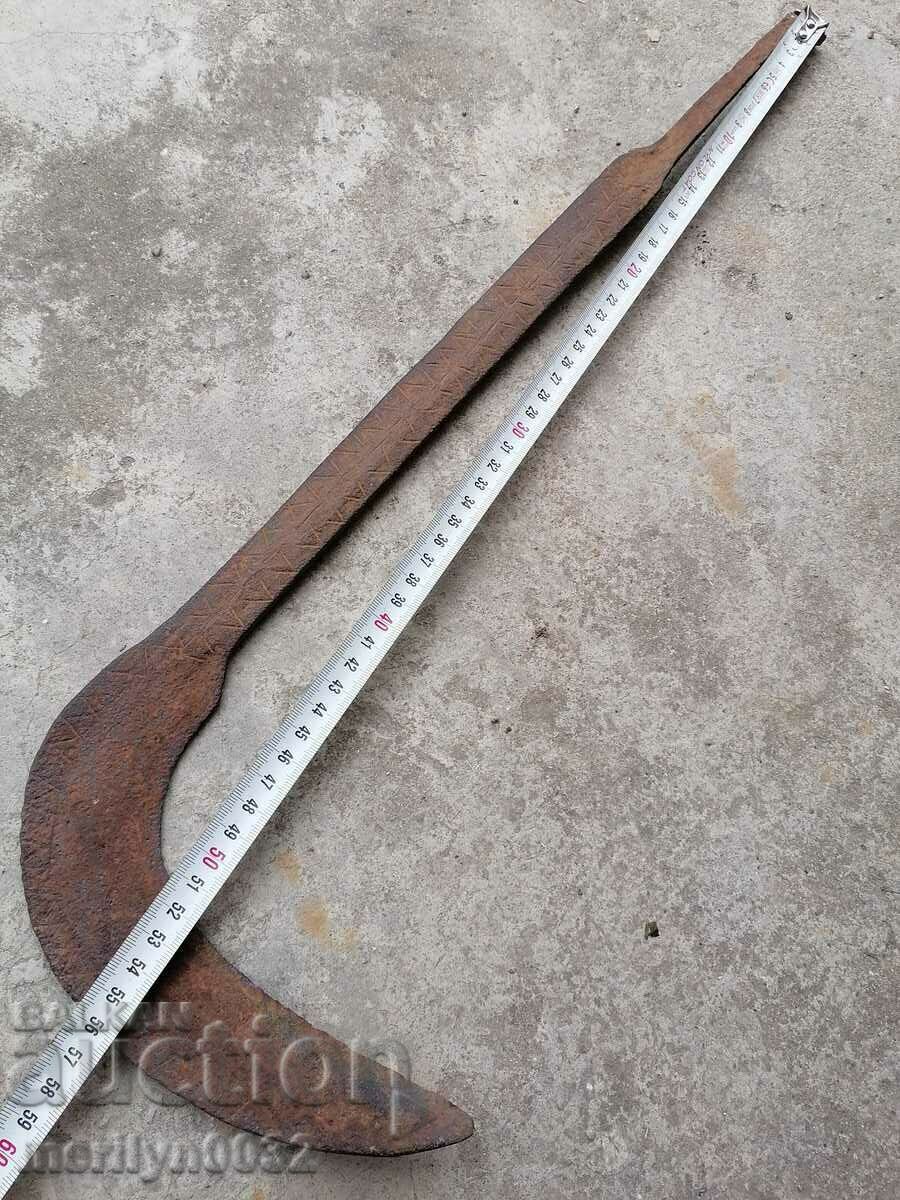 Auction Old hand-made fork, wrought iron, chopper Auction Old hand-made fork, wrought iron, chopper